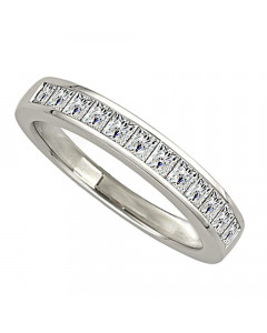 0.78CT VS/EF Princess Diamond Eternity Ring