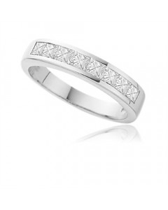 0.75CT SI/FG Princess Diamond Half Eternity Ring