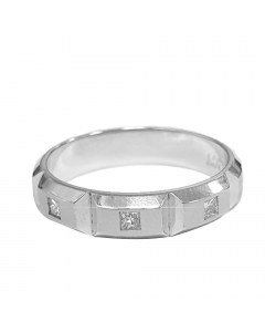 0.16ct VS/EF Princess Cut Flush Diamond Wedding Ring