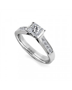 1.00ct I1/E Princess Side Diamond Ring in Platinum