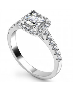 1.20ct VS2/H Princess Diamond Halo Ring