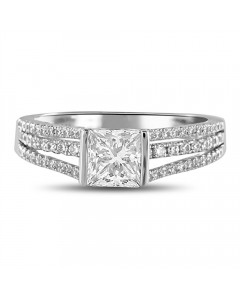1.50ct SI2/E Princess Lab Grown Diamond Vintage Ring