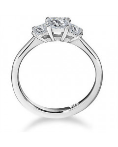 0.70ct SI/FG Princess Trilogy Ring in Platinum