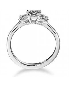 0.65CT I1/G Princess Diamond Trilogy Ring