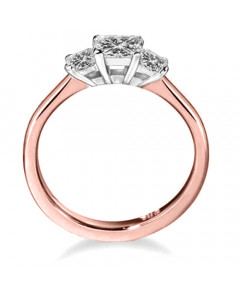 0.50CT SI2/G Princess Diamond Trilogy Ring