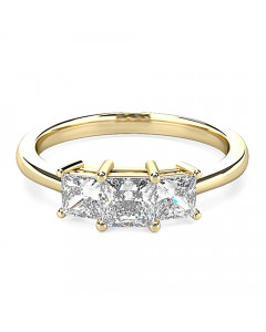 0.50 SI2/G Tapered Band Princess Diamond Trilogy Ring