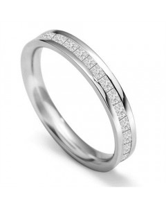 0.30ct VS/EF 3mm Princess Diamond 40% Wedding Ring