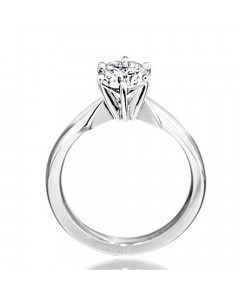 0.90ct SI1/E Round cut Solitaire Ring in Platinum