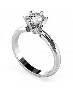 0.72ct I1/E Round cut Solitaire Ring in Platinum