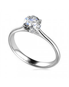 0.70ct SI2/H Round cut Solitaire Ring in Platinum