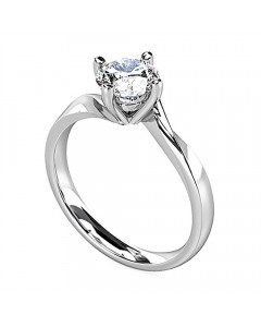 0.30ct SI2/G Round cut Solitaire Ring in 18K White Gold
