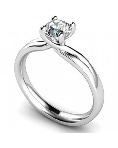 0.90ct SI2/D Round cut Solitaire Ring in Platinum