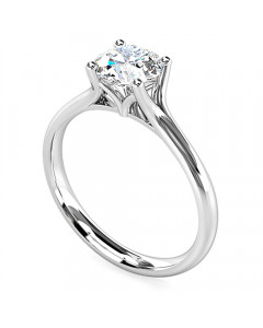 0.30ct SI1/H Round cut Solitaire Ring in 18K White Gold