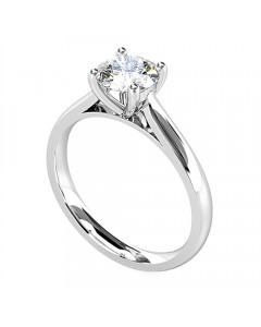 1.05ct SI1/J Round cut Solitaire Ring in Platinum