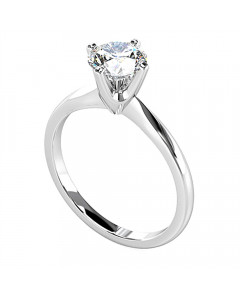 0.50ct I1/E Round cut Solitaire Ring in Platinum