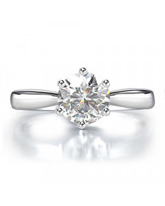 0.46CT SI1/D Round Diamond Solitaire Ring
