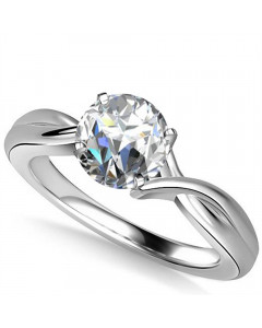 0.60CT SI2/D Round Diamond Solitaire Ring