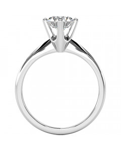 0.30ct SI2/F Round Diamond Solitaire Ring in Platinum