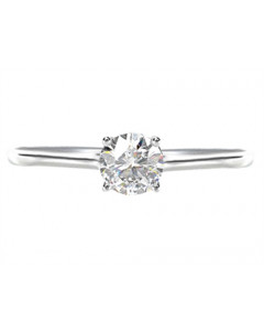 0.50CT I1/E Round Diamond Solitaire Ring in Platinum