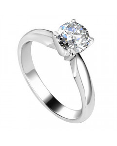 0.70ct SI1/F Round Diamond Engagement Ring