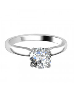 GIA CERTIFIED 0.91ct SI1/F Diamond Solitaire Ring
