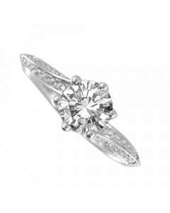 0.65 VS2/G Round Shoulder Set Diamond Engagement Ring