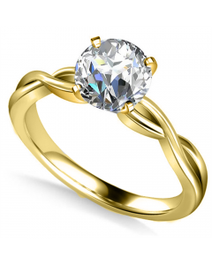 0.60ct SI2/G Infinity Love Swirl Round Diamond Engagement Ring