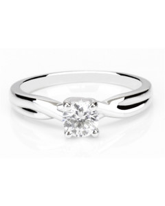 0.90ct VS1/F Round Diamond Infinity Twist Engagement Ring