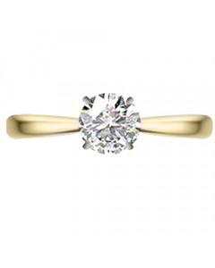 0.80ct VS1/D Round Diamond Engagement Ring