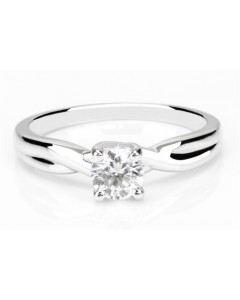 0.70ct VS1/D Round Diamond Infinity Twist Engagement Ring