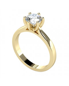 0.19ct SI/F Modern Round Diamond Engagement Ring