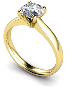 0.19ct SI/F Unique Round Diamond Engagement Ring