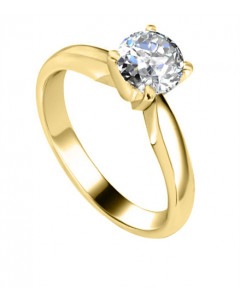 0.29ct SI/F Round Diamond Engagement Ring