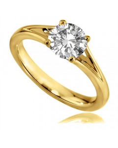 0.70ct VVS2/F Round Diamond Engagement Ring