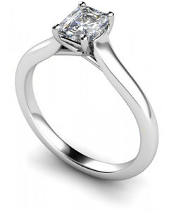 1.00ct VS2/H Radiant Solitaire Engagement Ring