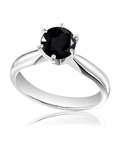 0.50ct Black Diamond Solitaire ring