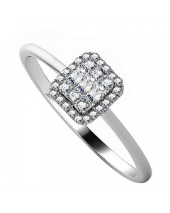 0.25ct VS/EF Elegant Round Diamond Cluster Ring