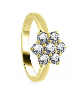 0.75ct VS/EF Elegant Round Diamond Cluster Ring