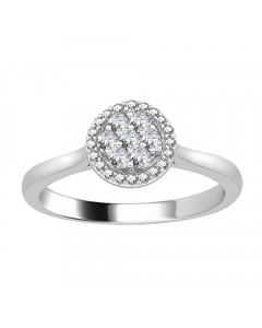 0.25CT VS/EF Elegant Round Diamond Cluster Ring