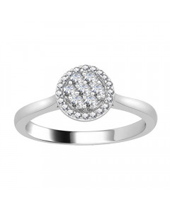 0.52CT VS/EF Elegant Round Diamond Cluster Ring