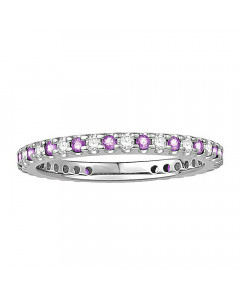 0.55CT VS/EF Round Diamond/Gemstone Eternity Ring