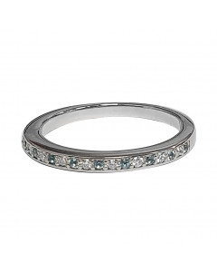 0.15ct SI/FG Aquamarine Gemstone Half Eternity Ring