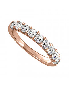 0.81ct VS/EF Round Diamond Half Eternity Ring