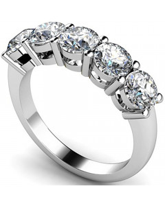 0.80CT VS/FG Round Diamond 5 Stone Ring