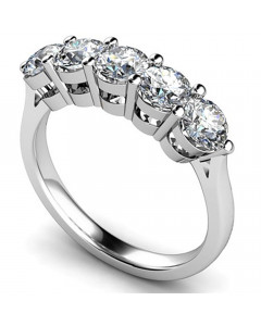 0.80CT SI1/F Round Diamond Eternity Ring