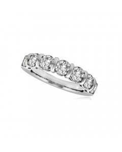 0.80CT SI1/F Seven Stone Eternity Ring