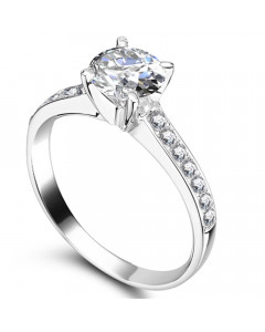 1.40ct SI2/D Round Side Diamond Ring in Platinum