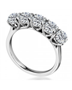 0.50ct SI2/G Round Side Diamond Ring in Platinum