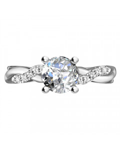 1.31ct SI2/I Round Side Diamond Ring in Platinum