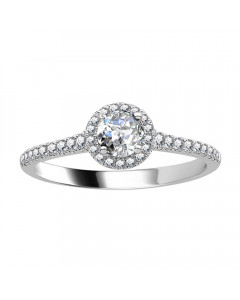 0.50ct VS/EF Halo Diamond Ring